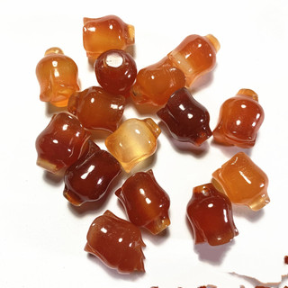 Mã não đỏ trắng chalcedony mặt dây chuyền mặt dây chuyền hoa mộc lan túi xe treo tua rua phụ kiện quà tặng