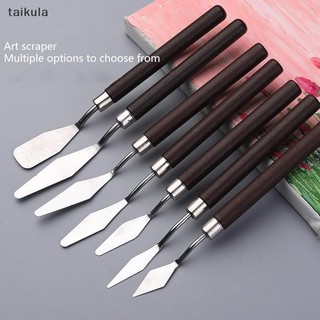 Qwq 1 Bộ Thép Không Gỉ Dầu Paing Scraper Bộ Dầu Paing Trộn Cạp Nghệ Thuật Vẽ Tiếp Liệu Nghệ Sĩ Vẽ Bảng taikula