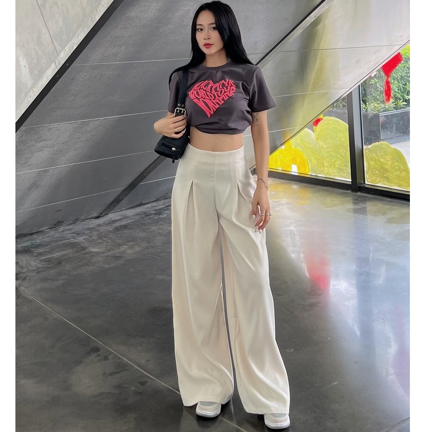 {37-88kg}Quần Vải Ống Rộng 95cm và 107cm, Quần Ống Suông Big Size Gen Eo Phong Cách Hiện Đại, Năng Động