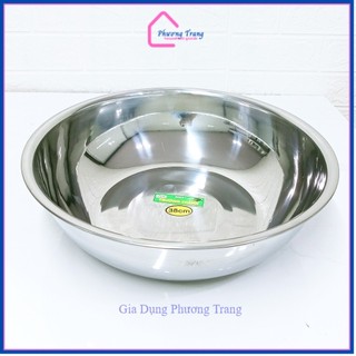 Thau inox Trường Thành cao cấp loại dày, nặng, đẹp, đường kính 16cm - 38cm - Tô inox hàng Việt Nam