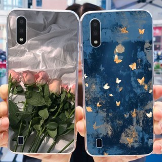 Dành Cho Samsung Galaxy A01 M01 Ốp Lưng Silicon Bướm Thời Trang Ốp lưng Cho Samsung A01 SM-A015F A 01 GalaxyA01 Vỏ