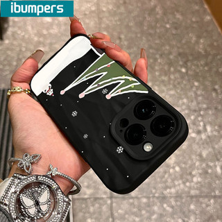ibumpers Ốp Lưng IPhone Hàn Quốc Lãng Mạn Họa Tiết Cây Thông Noel Cặp Đôi Cho IPhone 16 15 14 12 13 11 Pro Max IP 7 8 Plus X XS XR Ốp Điện Thoại Silicon Mềm Chống Sốc