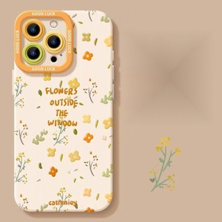 Ốp điện thoại cây hoa tươi và đơn giản cho iPhone16 / 15 / 14 / 13 / MINI / 12 / 11 / Pro MAX / X / XS / XR / 7 / 8 / 6 Vỏ bảo vệ toàn diện bằng silicon lỏng chống sốc và chống rơi