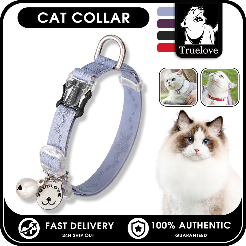 Truelove Cổ Mèo Có Thể Điều Chỉnh Cổ Thú Cưng Nhẹ Mềm Mại Với Chuông Đàn Hồi Webbing Phát Hành Nhanh Cho Chó Con Mèo Con Phụ Kiện