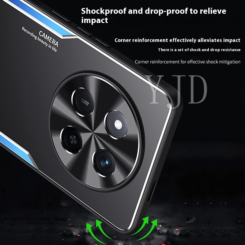 Ốp Lưng Cho Honor X9c Hợp Kim Nhôm Thông Minh Kim Loại Bao Gồm Tất Cả Vỏ Điện Thoại Chống Sốc