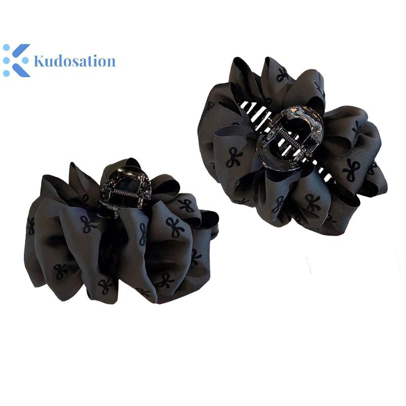 Kudosation Pháp Retro Bong Bóng Nơ Vuốt Kẹp Phụ Kiện Tóc Thời Trang Nữ