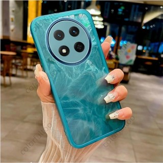 Ốp Điện Thoại Honor X9C 5G Cho Honor X9C X9B X9A X 9C X 9a HonorX9C 5G 2024 Lông Vũ Trong Suốt Vỏ Silicon TPU Mềm Mạ Chống Sốc Cặp Đôi Bảo Vệ Ống Kính Mặt Sau