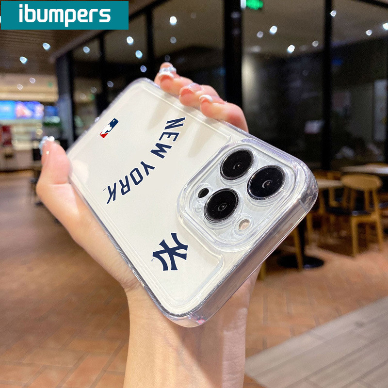 ibumpers Ốp lưng iPhone Thẩm Mỹ Độc Đáo Họa Tiết LOGO MLB Ốp Điện Thoại TPU Mềm Chống Sốc Iphone 16 15 14 13 12 11 Pro Max IP 7 8 Plus Iphon X Xs XR Xs Max