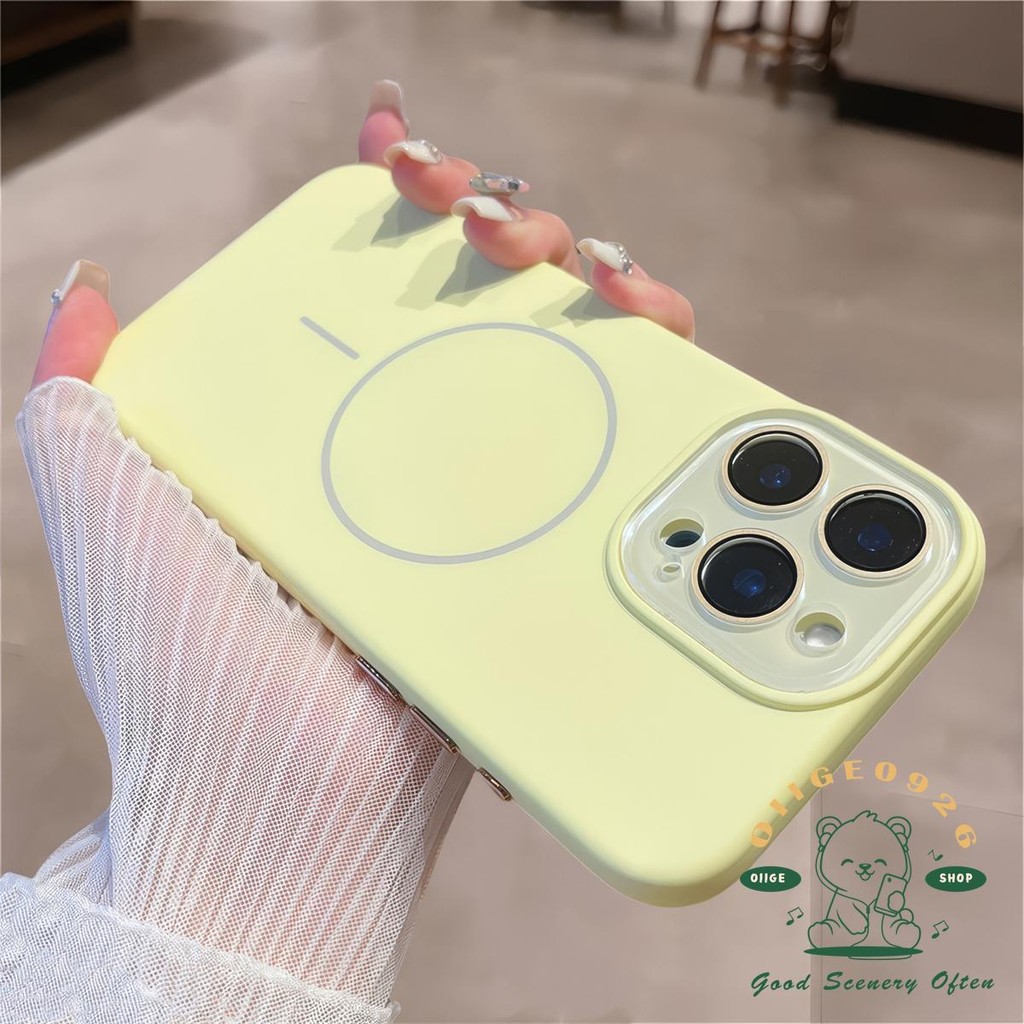 【 Ốp lưng iphone16 】 Vỏ điện thoại dạng lỏng cảm giác da từ tính iphone16 Pro Max 15 14 13 12 11 cho vỏ iPhone Vỏ mềm silicon TPU chống sốc