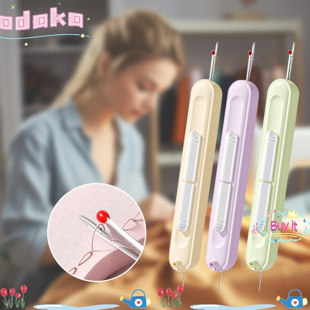 Dụng cụ thêu kim ren Odaka, Dụng cụ đặc biệt thêu tay hai đầu, Dụng cụ may vá tự làm thêu chữ thập 2in1 Pick Up Thread Remover dành cho người cao tuổi