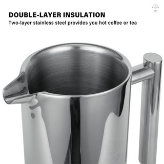 French Press 304 Máy pha cà phê giữ nhiệt bằng thép không gỉ 800ML 3 bộ lọc Tay cầm chống bỏng Máy ép cà phê chống gỉ