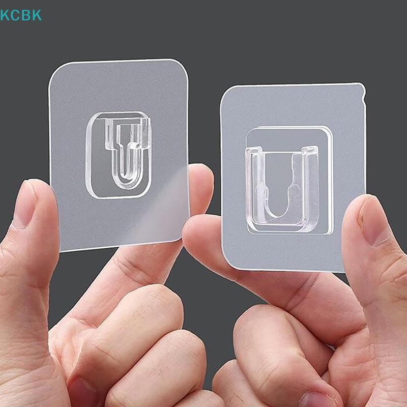 [Kc] 1-10 Cặp Móc treo tường dính hai mặt Cốc hút trong suốt Móc hút phòng ngủ Nhà bếp Giá đỡ tổ chức đa năng [BK]