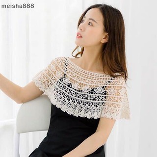 Meisha888 Nữ Đan Rỗng Ra Khăn Choàng Quấn Cưới Cô Dâu Dạ Hội Đầm Ren Khăn Choàng Cưới Hoa Hướng Dương Ren Khăn Shrug Cape Poncho Đẹp