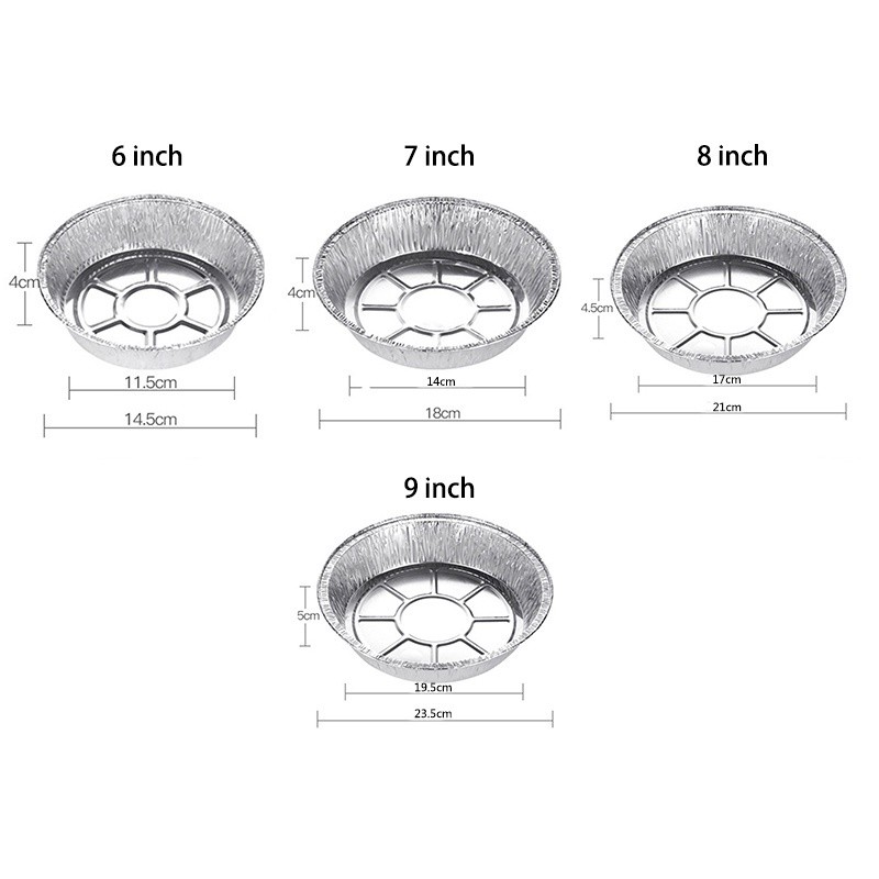 Khay giấy bạc lót nồi chiên không dầu đủ các size 18 20 22, khuôn giấy bạc, giấy bạc nướng