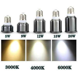 Bóng đèn LED Spotlight Siêu sáng COB E27 9W 12W 15W 20W 25W 220V Vỏ đen Spotlight Trắng lạnh / trung tính / ấm / ba màu Ánh sáng