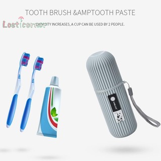 Lostcorner Kem Đánh Răng Di Động Bàn Chải Đánh Răng Bảo Vệ Hộp Đựng Du Lịch Cắm Trại Hộp Bảo Quản Mới