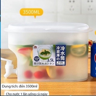 Bình nước có vòi để tủ lạnh 3.5l việt nhật chịu nhiệt, Bình đựng nước có vòi để tủ lạnh 3.5l cao cấp