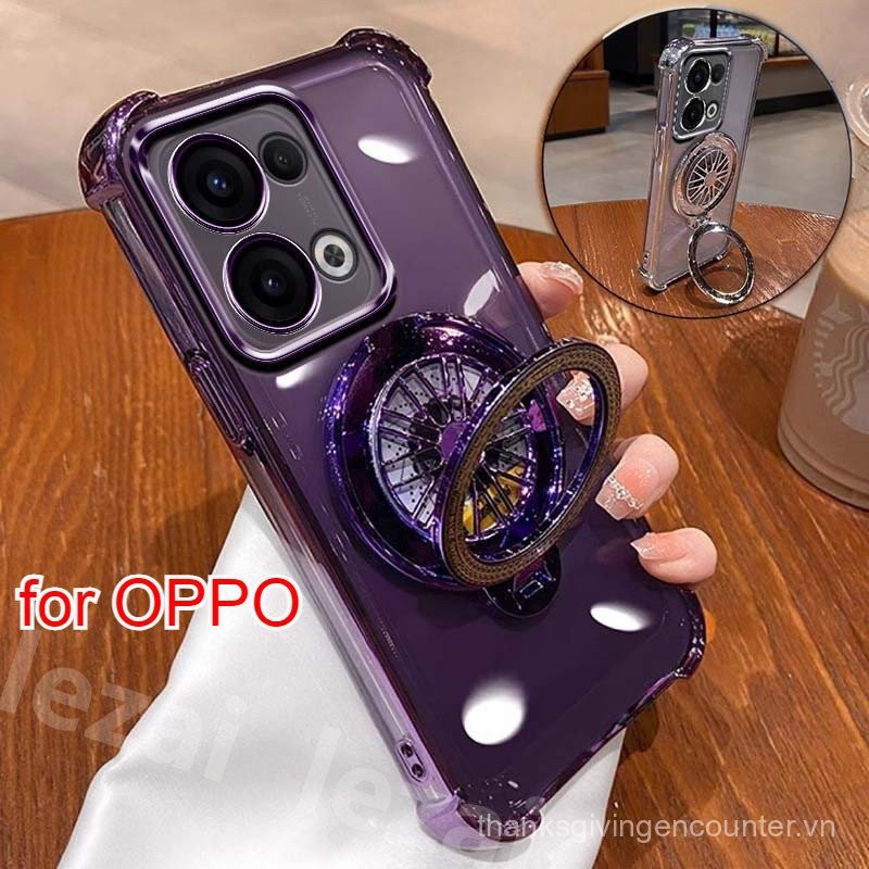 Ốp lưng OPPO Reno 13 12 Pro 13F 12F Reno13Pro Reno13 Pro 5G có giá đỡ, ốp lưng trong suốt lấp lánh thời trang sang trọng chống sốc cho OPPO Reno 11 10 Pro 8T 8Z 7Z 8 6 5G