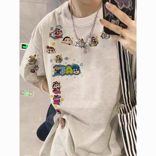 Áo Phông Thun Form rộng Cậu Bé Bút chì shin sticker nam nữ