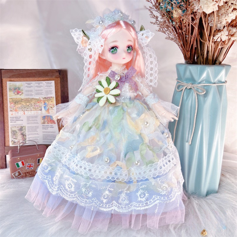 【SKISOPGO】Búp Bê Cỡ To, Búp Bê BJD 3D 30cm Có Khớp Cử Động Xinh Xắn, Búp Bê Mặt Anime Dễ Thương Cho Bé Gái