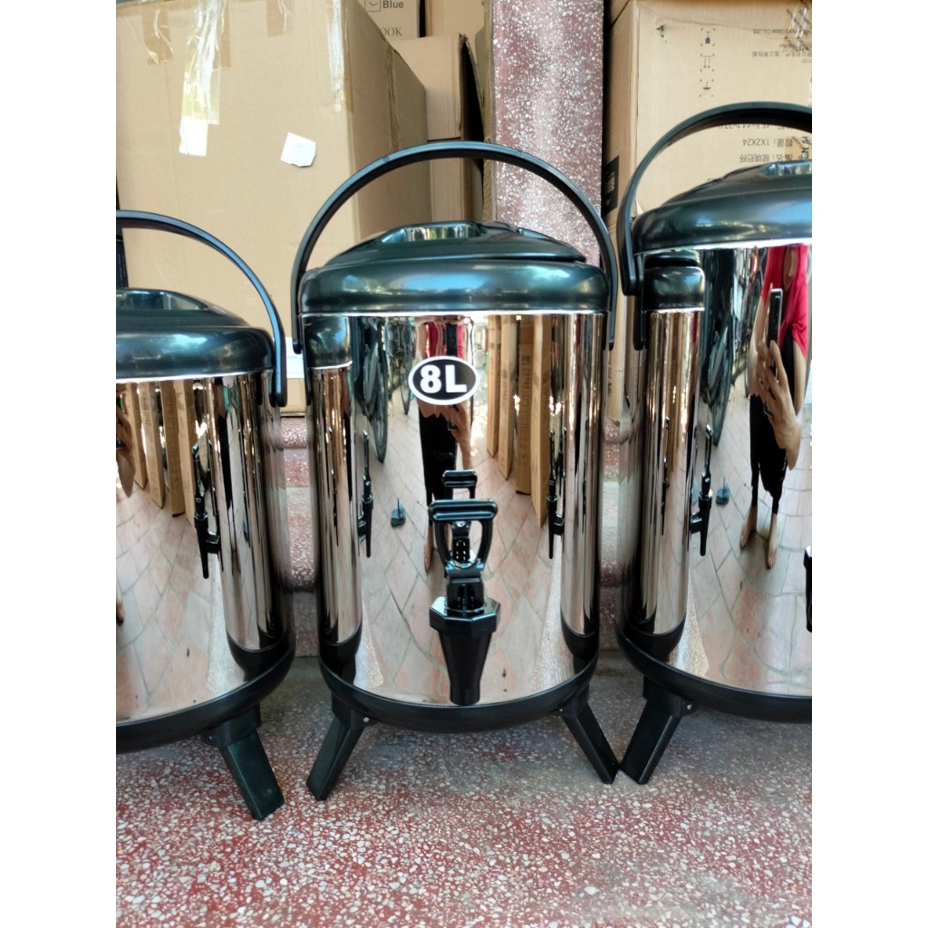 Bình ủ trà giữ nhiệt 12L loại 1 xịn, Bình nước giữ nhiệt inox 304 6L 8L 10L 12L có vòi chuyên dụng pha trà cao cấp