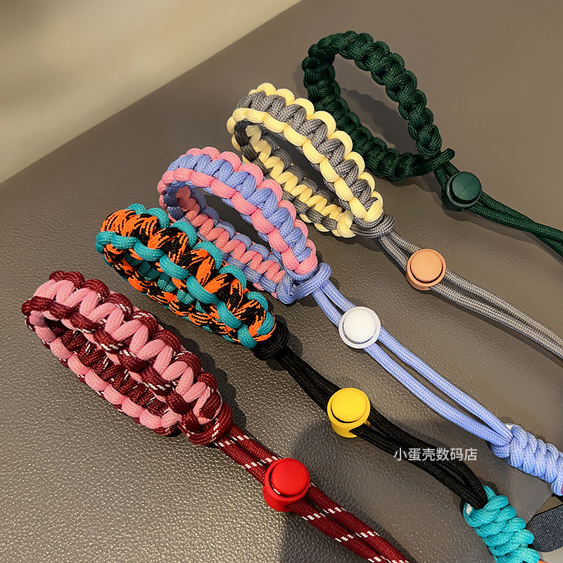 [Shop Giảm Giá] Dây Điện Thoại Di Động Dây Đeo Cổ Tay Bện Mở Rộng Có Thể Điều Chỉnh Chống Rơi Dây Đeo Cổ Tay Cao Cấp Nam Nữ Mặt Dây Túi Camer