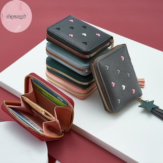 Deyangk Ví Nữ Nhỏ Ngắn Ví Bé Gái Dễ Thương Dây Kéo Da Đồng Xu Ví Nữ Tay Ví Ví VN