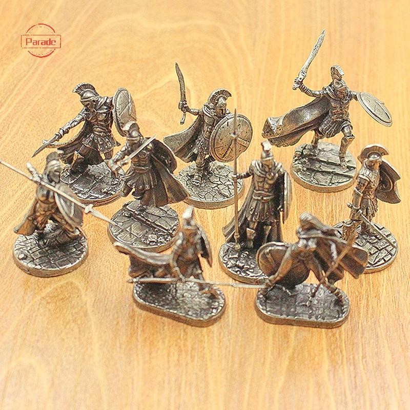 Cuộc diễu hành Cổ Trắng Đồng Thau Spartan Rome Hiệp Sĩ Các Bức Tượng Thu Nhỏ Vintage Lính Đồ trang trí Tượng Để Bàn Trang Trí Quà Tặng VN