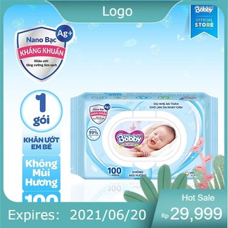 [Hỏa tốc - MÃ LIVE/VIDEO 300K] Thùng 16 Gói Khăn ướt Bobby không mùi 100,80 miếng/gói (Xanh)
