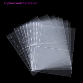 Toplanswatchstore 10 Chiếc Tiêu Chuẩn Trong Suốt Nhựa Album Ảnh Trong Suốt A5 Chất Kết Dính Đổ Lại Tay VN