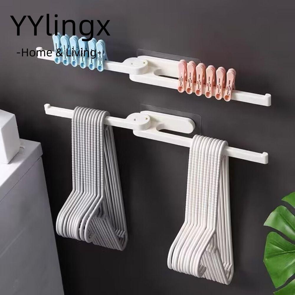 Giá lưu trữ YYLINGX, Móc treo quần áo có thể mở rộng treo tường, Móc lưu trữ có thể xoay bền