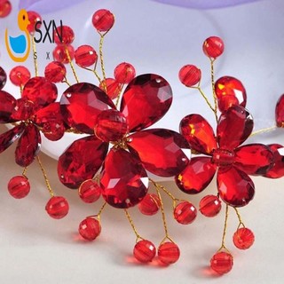 Pha Lê Ngọc Trai Hoa Đầu Trắng Lá Ngọc Trai Cưới Phụ Kiện Tóc Cưới Băng Đô Tóc Trang Sức