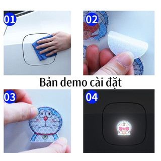 Dạ Quang Miếng Dán Pikachu Phản Quang Xe Hơi Miếng Dán Đêm Xe Máy Dễ Thương Dán Trang Trí Tay Cầm Cửa Xe Hơi / Xe Máy