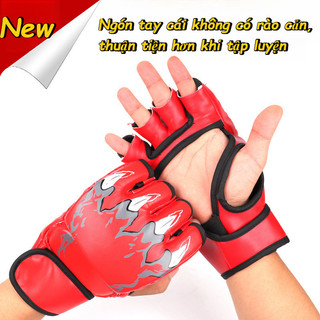 Găng Tay Boxing Hở Ngón MMA Chuyên Dụng,Găng Tay hở ngón Boxing đấm bốc Thể Thao Ufc