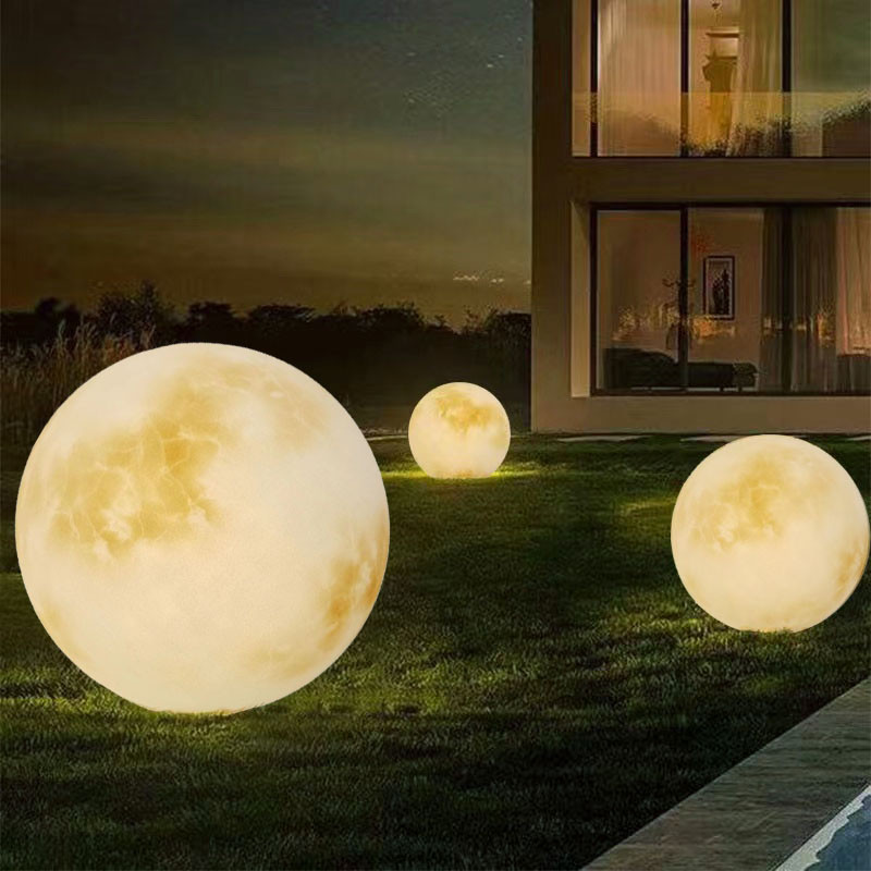 Đèn Mặt Trăng, Đèn Năng Lượng Mặt Trời Ngoài Trời Chống Thấm Nước, 16 Màu Rgb, Chiếu Sáng Trang Trí Cho Sân, Bãi Cỏ Và Sân Vườn