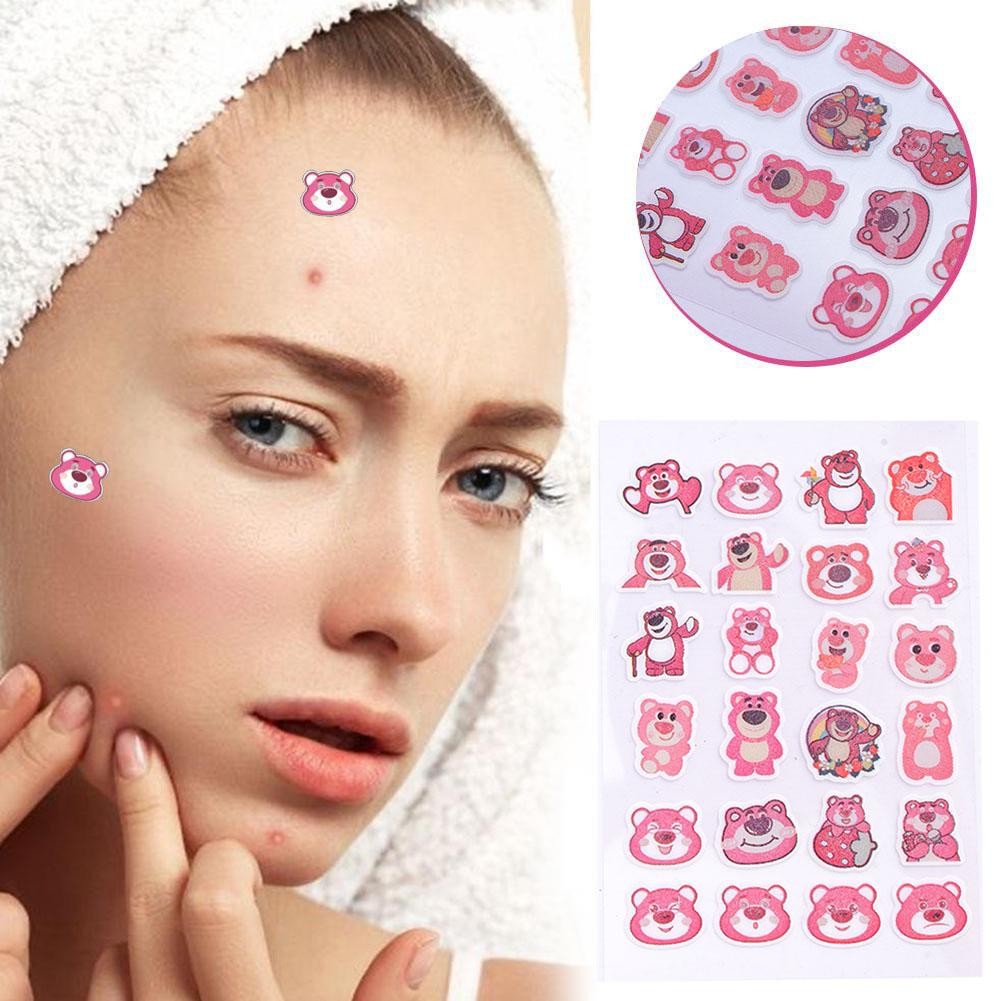 Dâu Gấu Mụn Miếng Dán Màu Pe Acne Sticker Miếng Dán Mụn Hoạt Hình V8m4