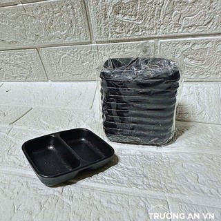 Khay chấm 2 ngăn nhỏ 9x7cm – Nhựa melamine cứng cáp, tiện dùng, dễ vệ sinh