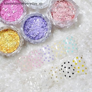 [savemoneyeveryday] 1Jar 1mm Lấp Lánh Tình Yêu Móng Tay Lấp Lánh Trái Tim Lấp Lánh Trang Trí Móng Tay Thiết Kế Salon Móng Tay Phụ Kiện Dễ Thương DIY Nail Art Design [vn]