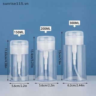 Srvn 100 / 150 / 200ml Du Lịch Di Động Chai Đổ Lại Nhựa Trống Sơn Móng Tay Tẩy Chất Lỏng Báo Chí Bơm Bình Đựng.