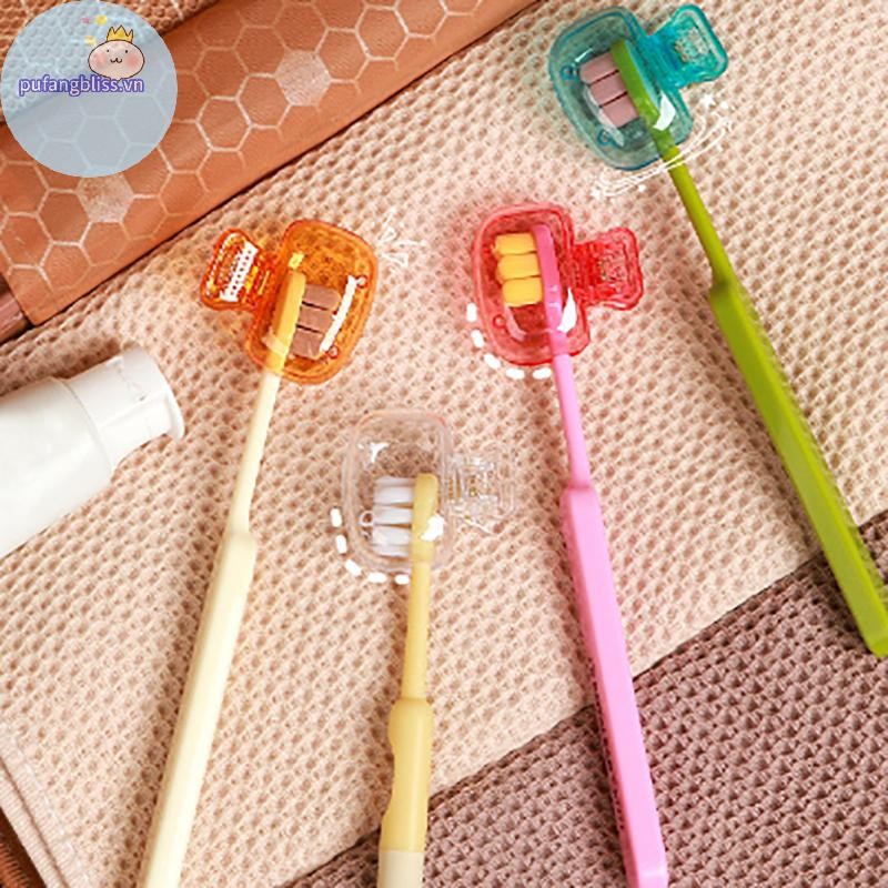 Pufangbliss 1 Chiếc Bàn Chải Đánh Răng Du Lịch Có Bàn Chải Đánh Răng Bảo Vệ Pod Vỏ Bảo Vệ Kẹp Nhựa Di Động Cho Hộ Gia Đình Du Lịch VN