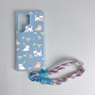 Ốp điện thoại chống sốc hoạt hình mèo trắng cho Samsung A23 A24 A25 a55 s22 s22plus ultra Case Girly S23 S23Plus s23fe s24 s24plus s24ultra s21FE Vỏ