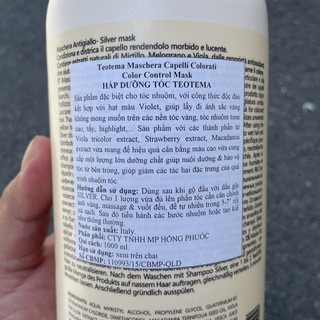 Kem hấp tím khử vàng dành cho tóc sáng, bạch kim TEOTEMA Silver Specific Mask ( No Yellow ) 1000ml [ TN ]