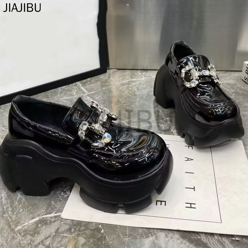 Giày Da Gót Dày Màu Trắng Phong Cách Anh Quốc Giày Nữ Chất Lượng Cao Non-slip Round-toed Muffin Sole Doll Shoes Korean Fashion Platform Mary Jane Shoes Giày Học Sinh Cao Gót Màu Đen Giày Lolita Đồng Phục JK Nhật Bản Giày Công Chúa Đế Mềm Kiểu Pháp