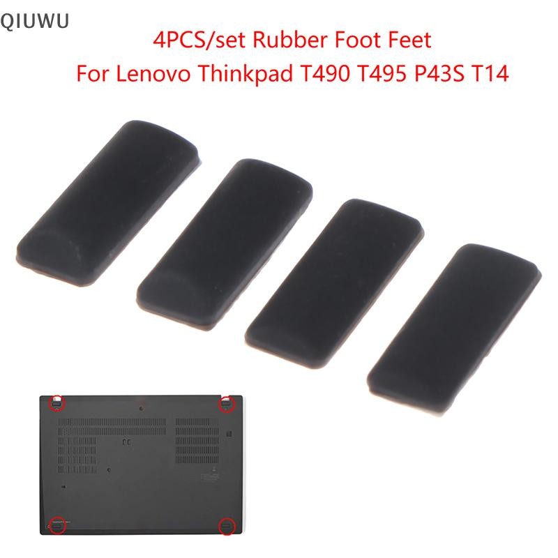 QIUWU 4 Miếng Lót Chân Cao Su Cho T490 T495 P43S T14 Đáy Đế Bao.