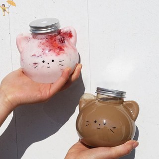 [GOU] Chai Nước Trà Sữa Nước Cà Phê Cốc Uống Di Động Nhà Trong Suốt Chai Nước Giải Khát BPA Free VN