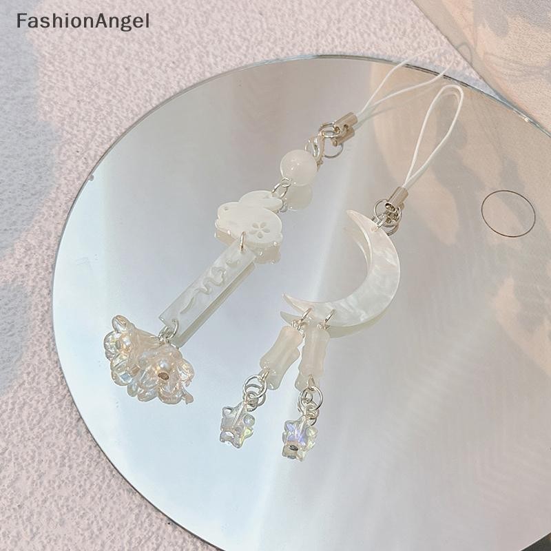 FashionAngel Sáng Tạo Mặt Trăng Đính Hạt Dây Điện Thoại Phong Cách Trung Hoa Điện Thoại Di Động Quyến Rũ Cho Bé Gái Dây Xích Điện Thoại Di Động Móc Khóa VN