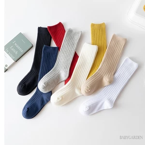 / / -3 Tuổi Tất đồng phục sườn đan màu trơn cao đến đầu gối cho bé gái sơ sinh bé trai