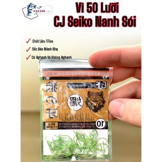 [Mua 2 Tặng 1 Dầu Tra Máy ]Vỉ 50 Lưỡi Câu Cá CJ Seiko Nanh Sói Cao Cấp Không Nghạnh,Có Ngạnh LC29 [SF3]