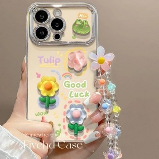 Ốp Điện Thoại Búp Bê DIY Hoa Dễ Thương + Dây Buộc Cho iPhone 11 16 15 14 13 12 Pro Xs Max XR X 6 6s 7 8 Plus Hàn Quốc Ốp lưng Chống Sốc Ốp Lưng Bảo Vệ