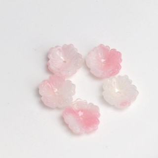 5 Chiếc 14 Mm Ba Chiều Lỗ Trung Bình Đá Tre Hoa Năm Cánh Hoa Tự Làm Kẹp Tóc Cổ Mũ Đội Đầu Làm Vật Liệu Handmade
